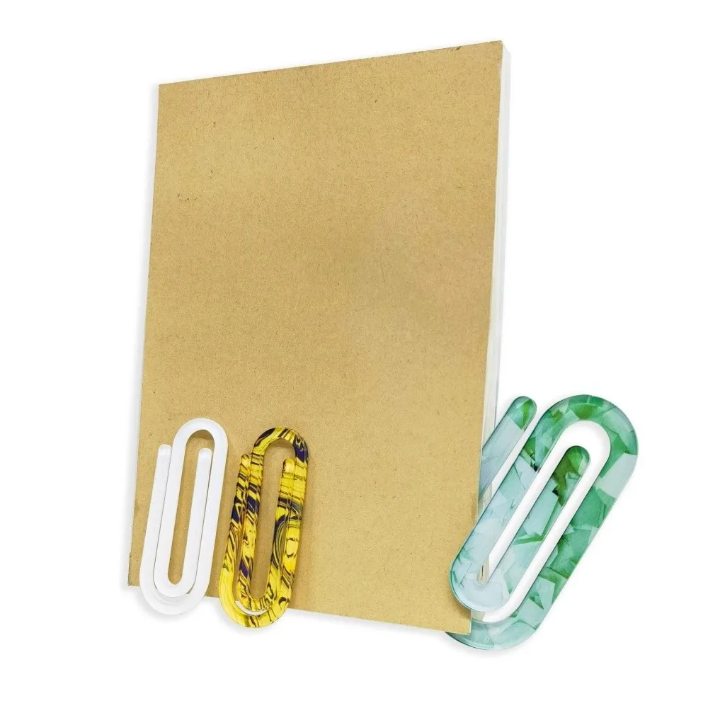 

9pcs Acrylic Dye Sublimation Blanks Paper Clip Creative Love Heart Heat Transfer Bookmark Big Size Unique DIY Pattern Paper Clip