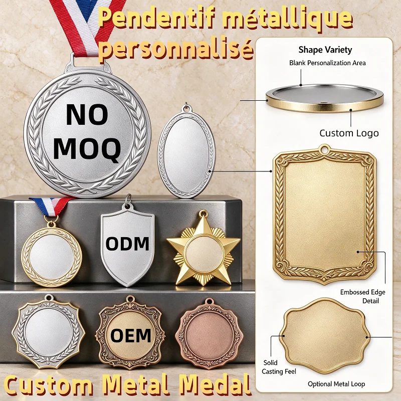 Custom 3D Gold & Silver & Copper Zinc Alloy Metal Medal Design Your Own Blank Gold Award Sport Custom Metal Logo Souvenir Medals