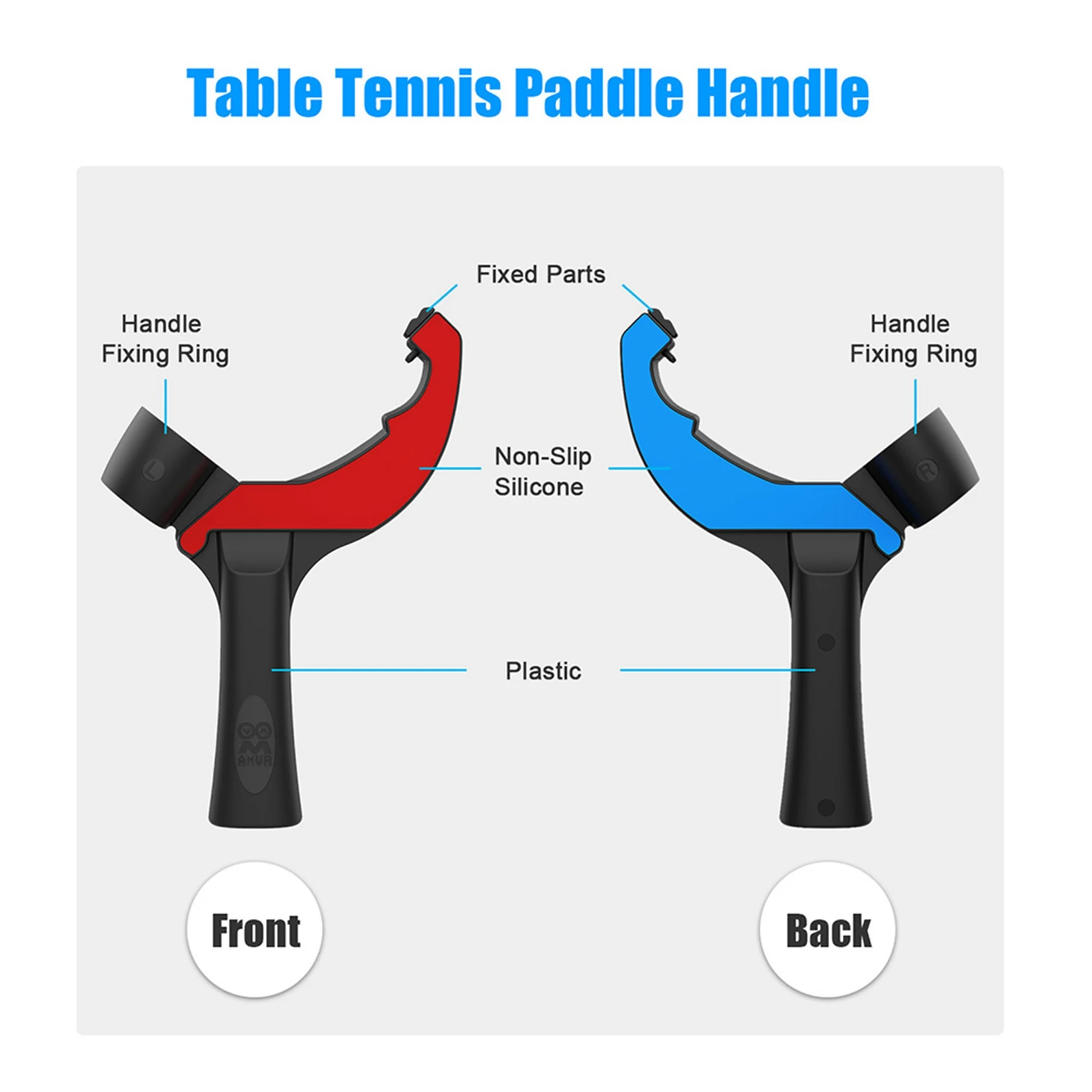 A49T Table Tennis Paddle Grip Handle for ​Controllers Playing Table Tennis VR Game for Quest 2 Accessories