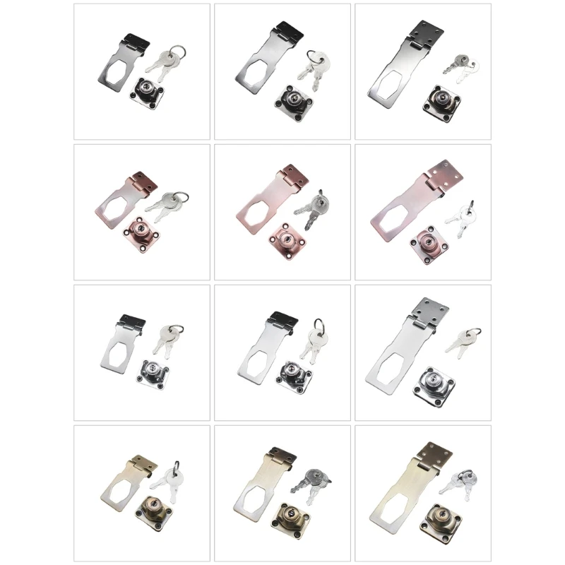 

Professional Hasps with Different Key Secure Lock Security Hasp Padlocks Safety Hasp Lock Latches for Wardrobe & Drawer