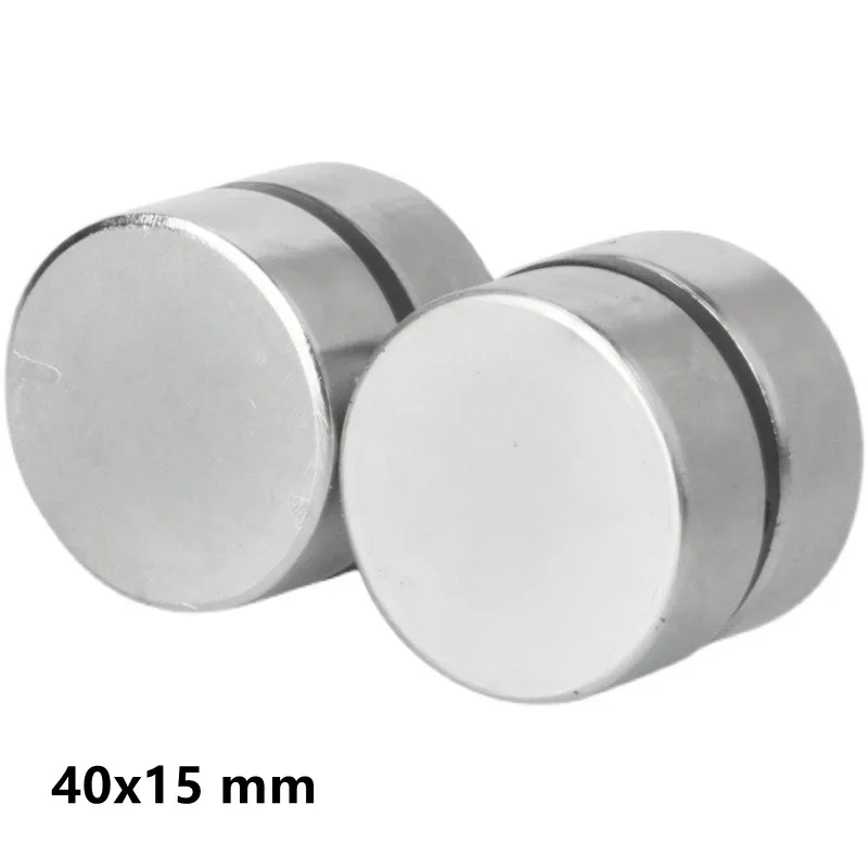 1/2/3/5PCS 40x15 mm Big Powerful Magnets 40mmx15mm Permanent Round Magnet 40x15mm Thick Neodymium Magnetic Super Strong 40*15