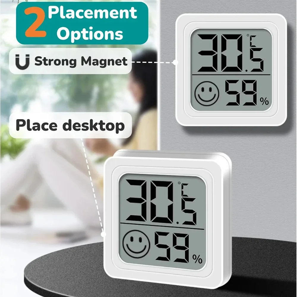 Portable LCD Digital Thermometer Hygrometer Indoor Temperature Humidity Meter High Precision Sensor Home Weather Station