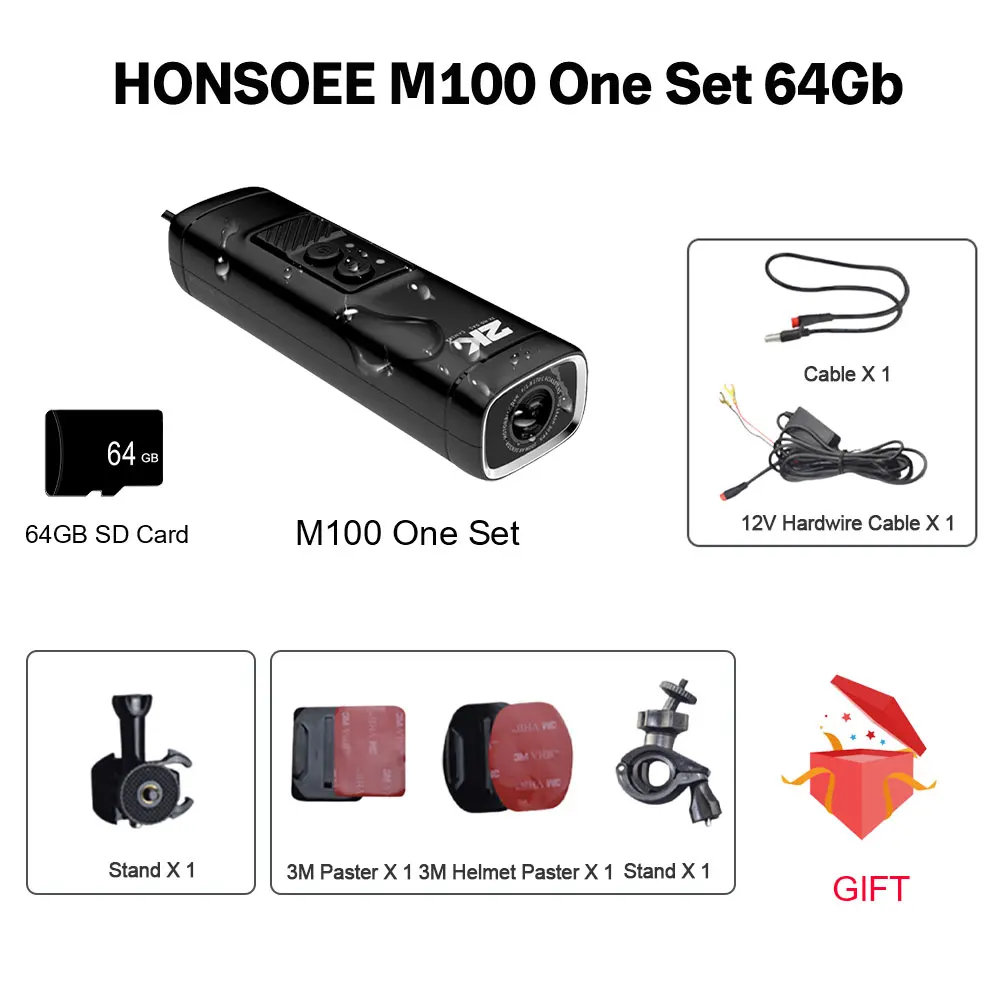 دراجة نارية كاميرا موتو داشكام السيارات Dvr 1440P بناء في واي فاي App مسجل فيديو للرؤية الليلية مقاوم للماء دراجة نارية الرياضة داش كام