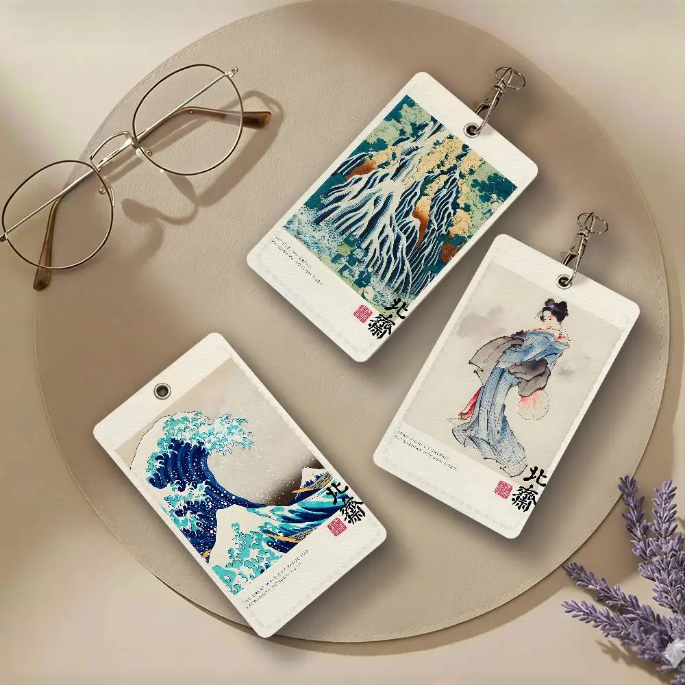 Famous Artist PU Leather Card Holders Anti-lost Protective Cover Cases Cards
