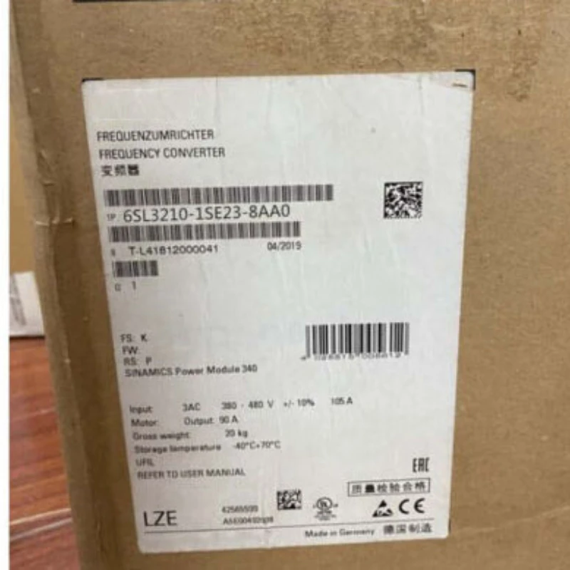 NEW 6SL3210-1SE23-8AA0 S120 Inverter Power Module 3AC 38A (18.5kW) Structure 6SL3 210-1SE23-8AA0