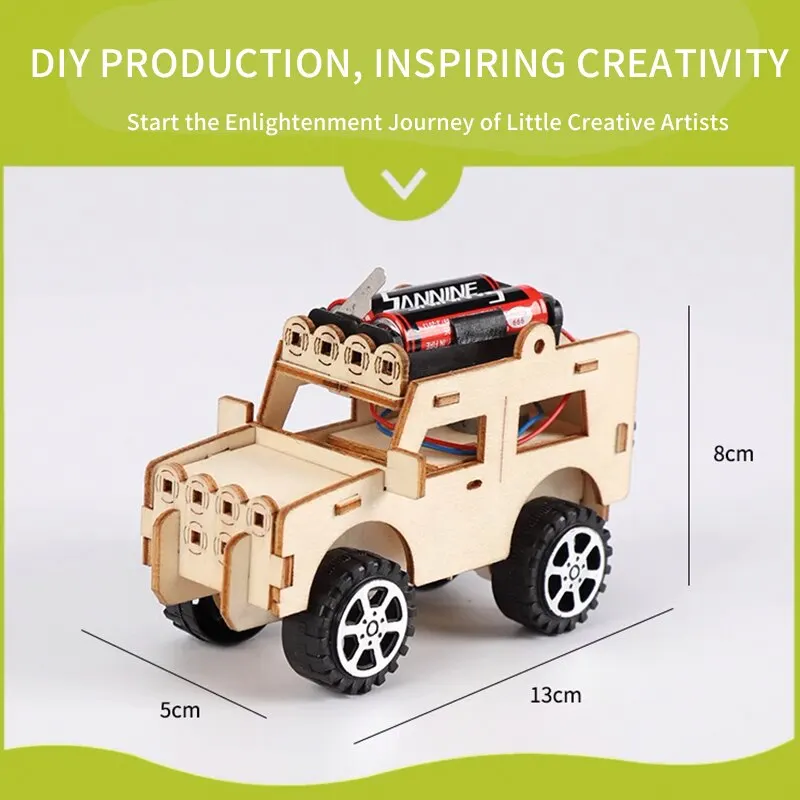 Innovative Technology Small Production Jeep Electric Toy Student Scientific Experiment Handmade Diy Model