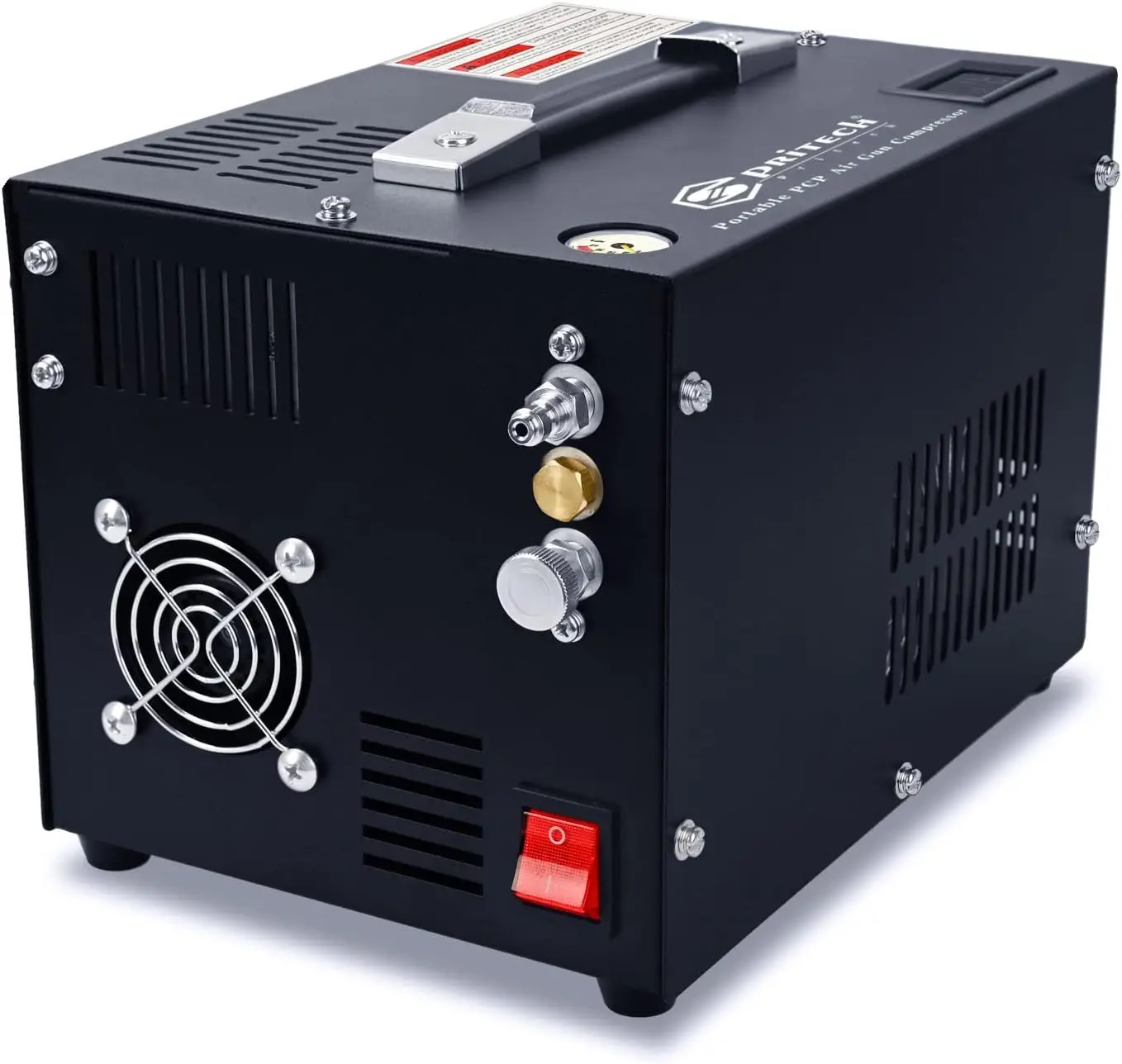

Portable 4500Psi/30Mpa PCP Air Compressor with Built-in Power Converter, Water/Oil-Free, Powered by 12V DC or 110V AC