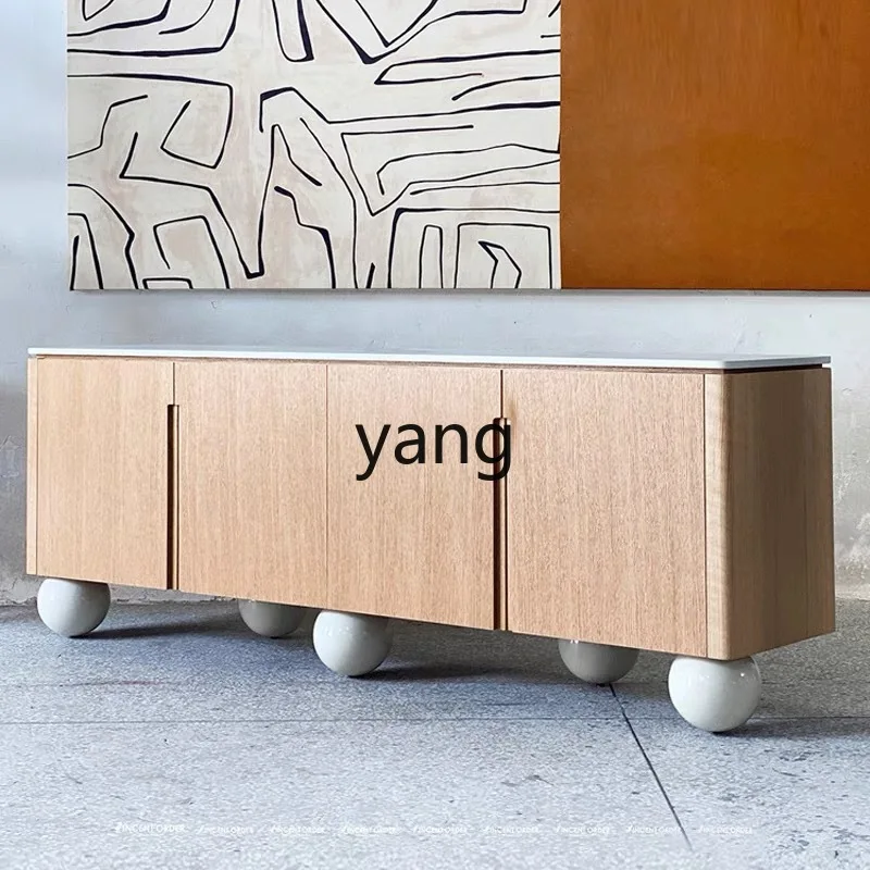 

yhm Modern Minimalist Wall-Mounted Storage Vintage Cream Style TV Cabinet