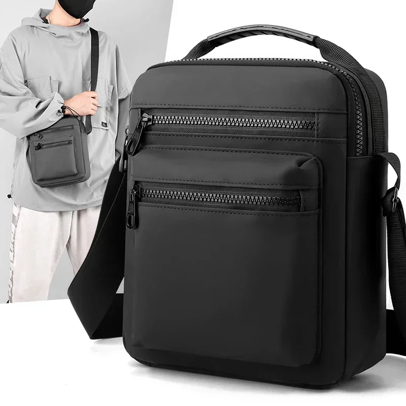 Large Capacity Men's Bag Single Shoulder Bag Waterproof And Wear-resistant Backpack Multiple Pockets For Business Business