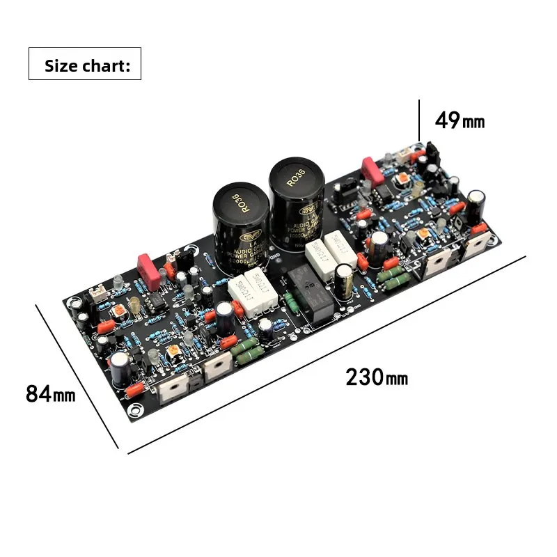 Sutton SF60 replica enthusiast-grade high-power power amplifier board, two-channel Class A and B, super LM3886 TDA7293 - Image 4