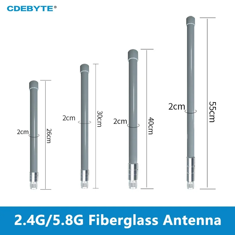 Antena z włókna szklanego 2.4G 5.8G CDEBYTE TX2400-BLG-55 TXWF-BLG-40 6/8dBi Dalekiego Zasięgu Złącze N Męskie Antena Wszechkierunkowa — zdjęcie produktu 7