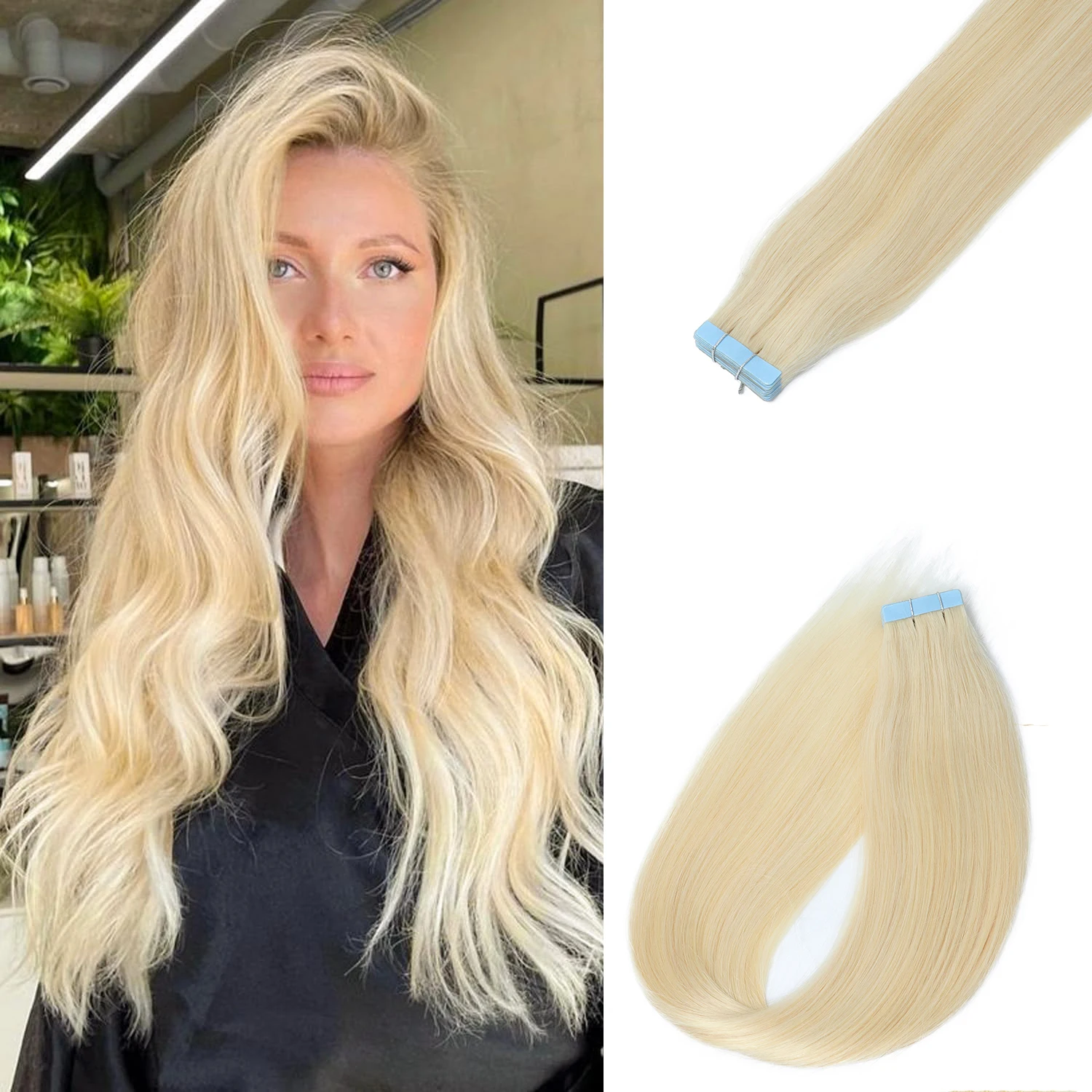 Invisible Tape In Extensions Real Hair - وصلات شعر بشري غير مرئية بشريط
