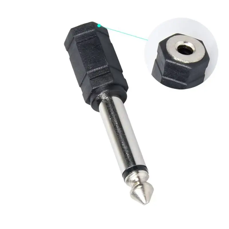 2/5/10pcs 6.5 to 3.5mm Mono Plug Female Stereo Connector Audio Converter Jack Socket Gold Plated Durable Earphone Adapter C5
