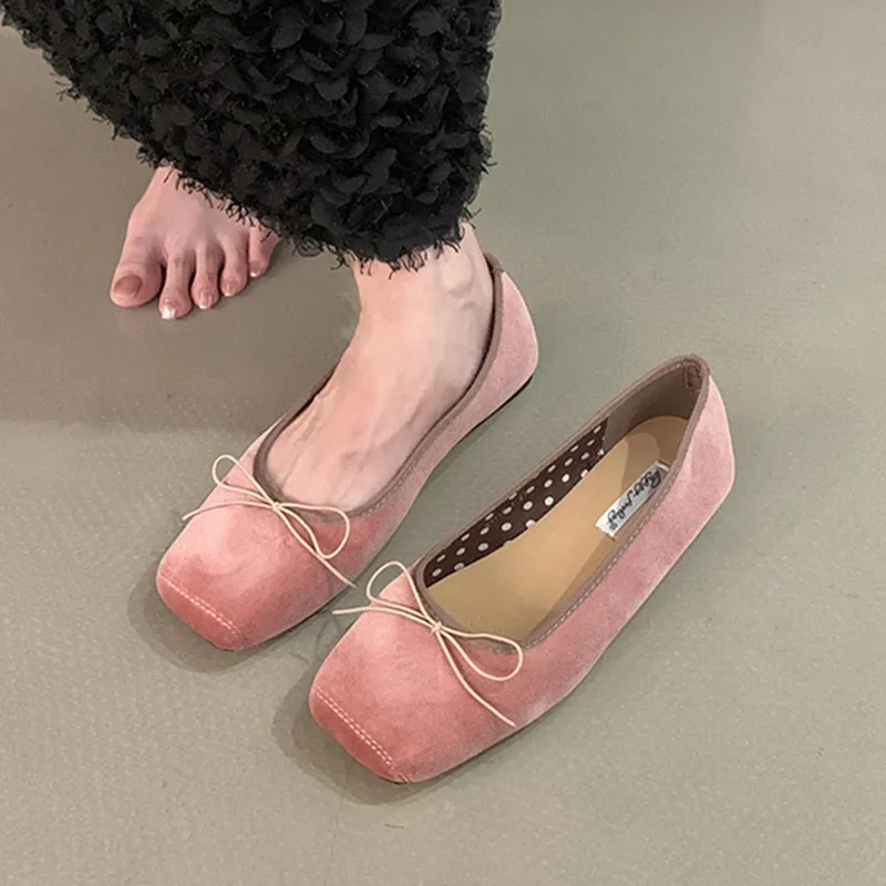 Bailamos New Women Flats Casual Shoes Fashion Shallow Slip On Ballet Shoes Soft Ladies Dress Ballerina Shoes Laofer Mujer