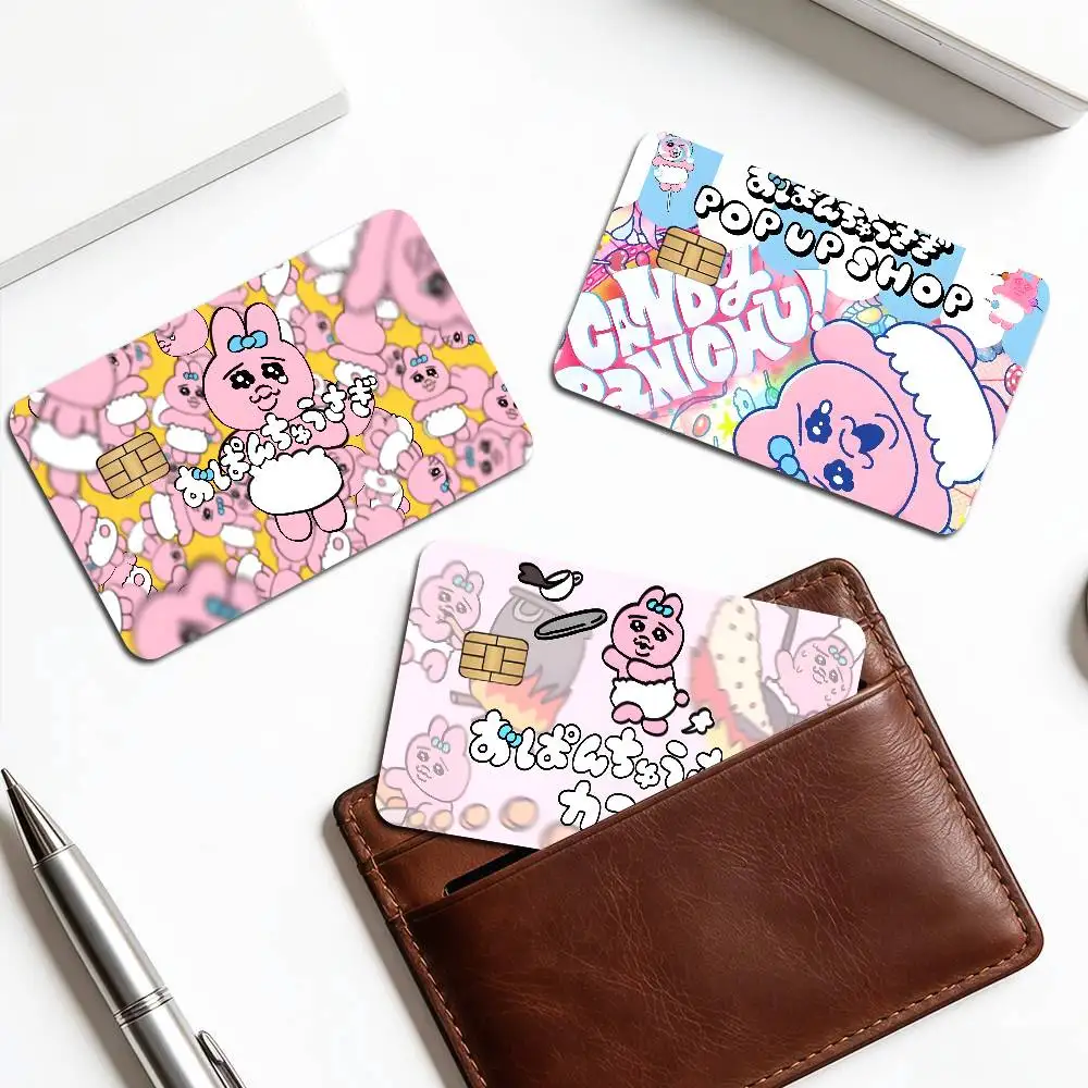 Kawaii CHIBI O-Opanchu Usagi Game Film Cover Sticker Case for Small Chip Credit Debit Card Front Side