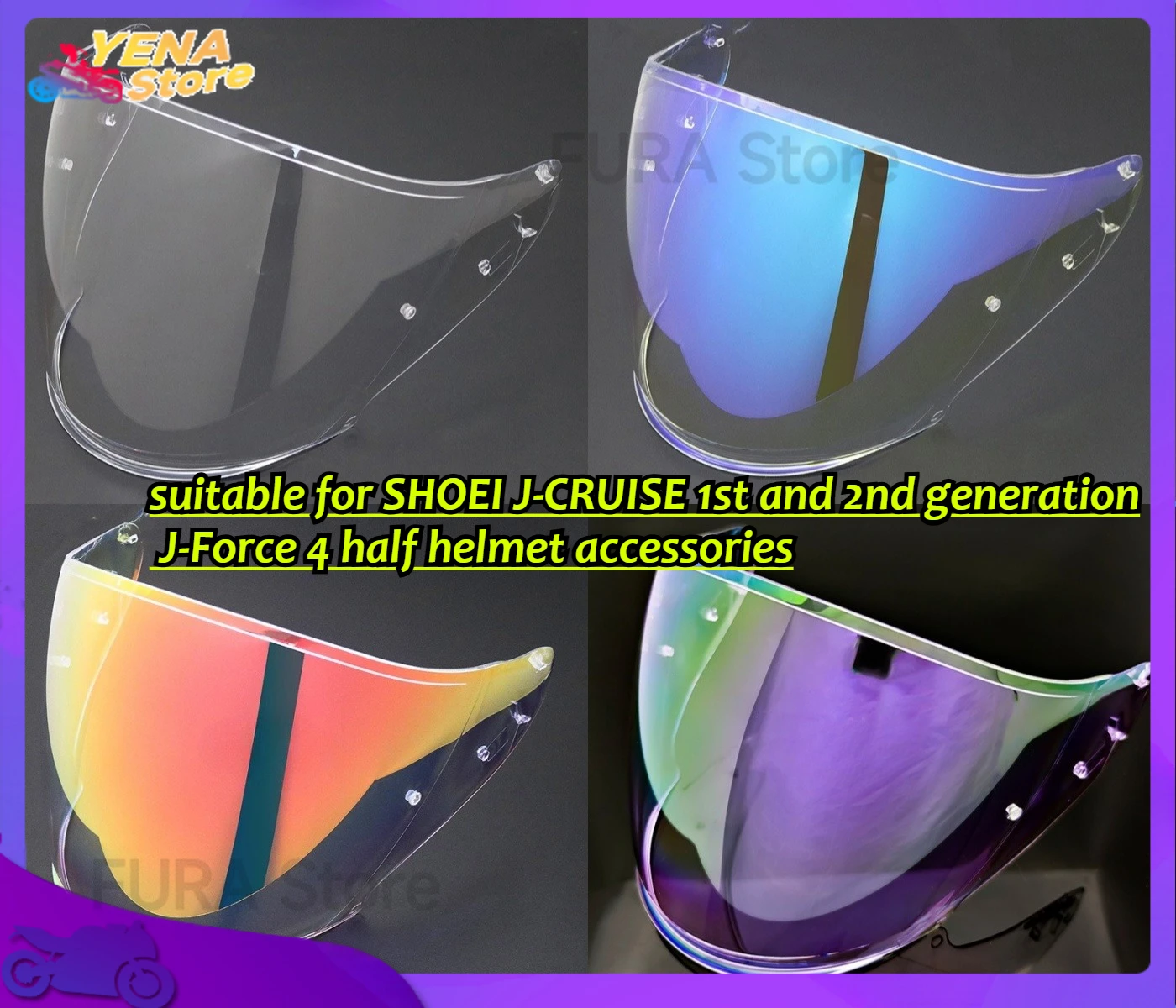 

The new motorcycle helmet lenses are suitable for SHOEI J-CRUISE 1st and 2nd generation J-Force 4 half helmet accessories