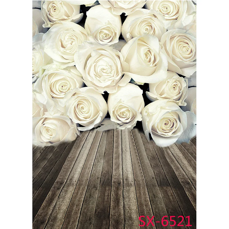 ZHISUXI Vinyl Photography Backdrops Prop Flower Wood Floor Castle Wedding Theme Photo Studio Background  2157 YXFL-64