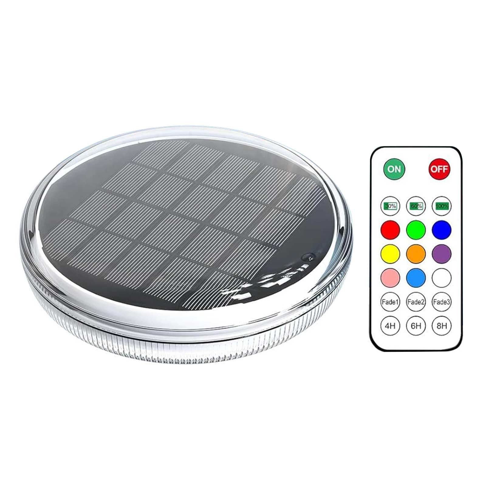 RGB Color Changing Pool Light 9 Colors 3 Modes Solar Powered Floating Lamp LED Solar Pool Lights for Beach Patio Poolside Decor