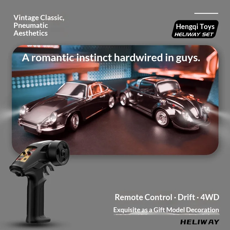 

Радиоуправляемая машинка 1:22, полноприводная, с полным пропорциональным управлением, винтажная, ретро, для дрифта, коллекционная, настольное украшение, подарок для мальчиков