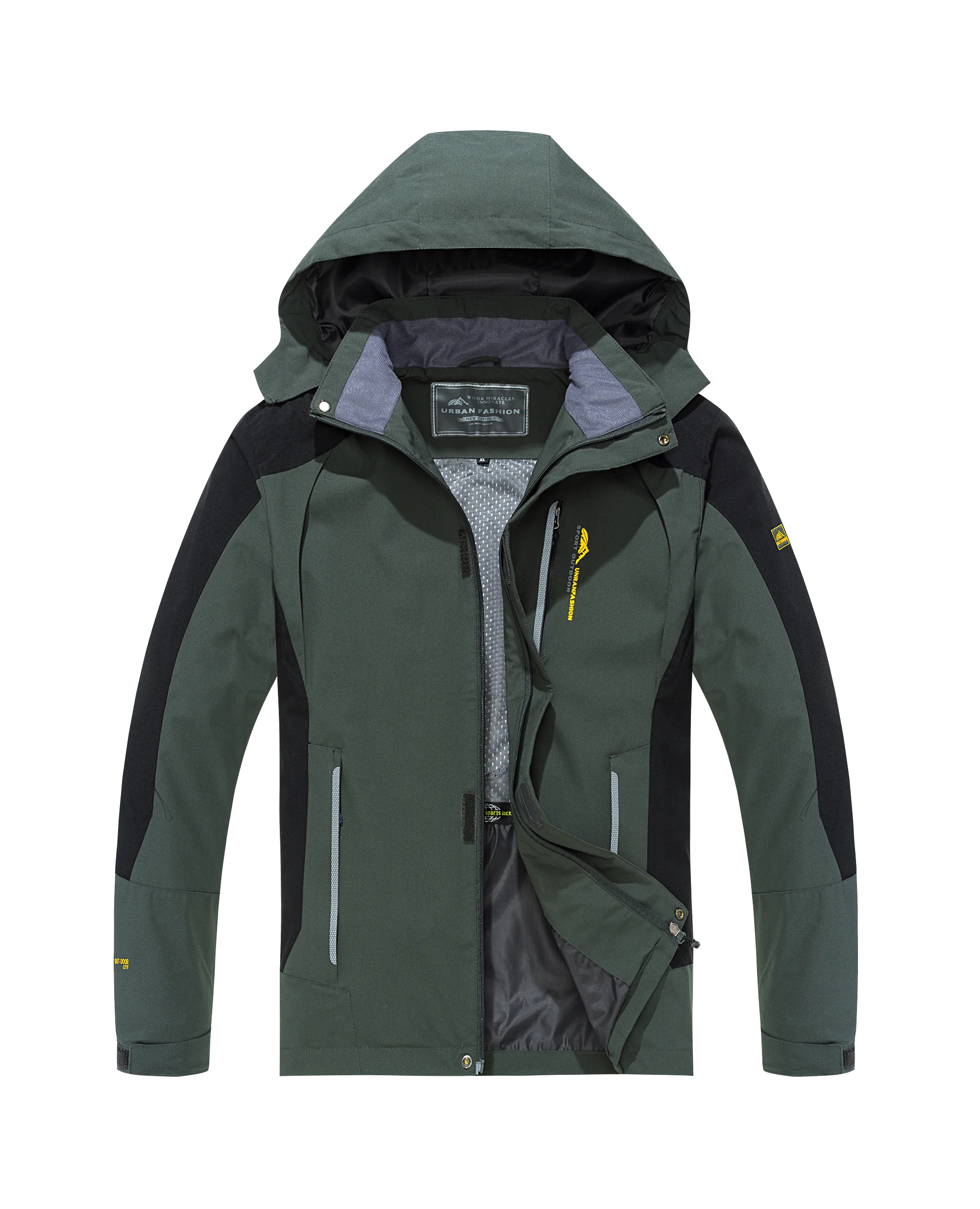 NONE Men's Waterproof Hiking Jacket Plus Size 3