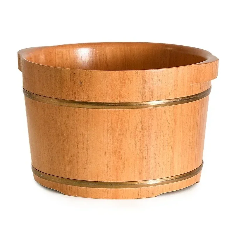 

Foot soaking bucket Household solid wood foot bath bucket Solid wood foot soaking basin with lid Adult over calf press