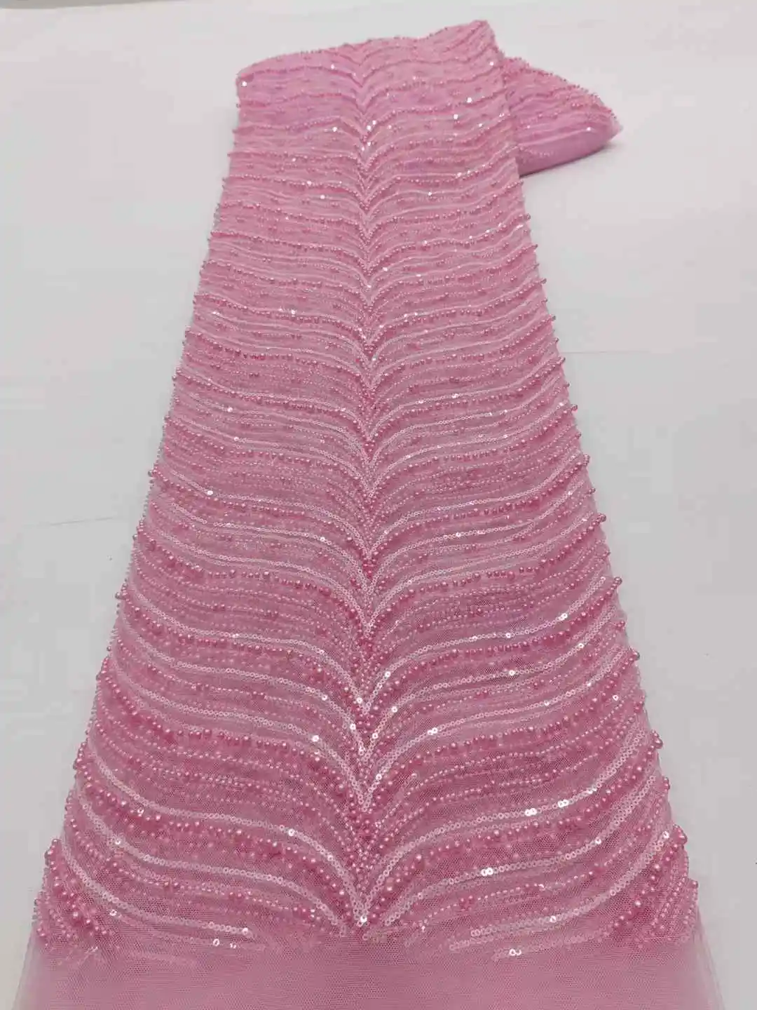 فاخر حبة أنبوب التطريز الأفريقي أقمشة الدانتيل 2025 جودة عالية الفرنسية مطرزة تول النسيج لحفل الزفاف النيجيري