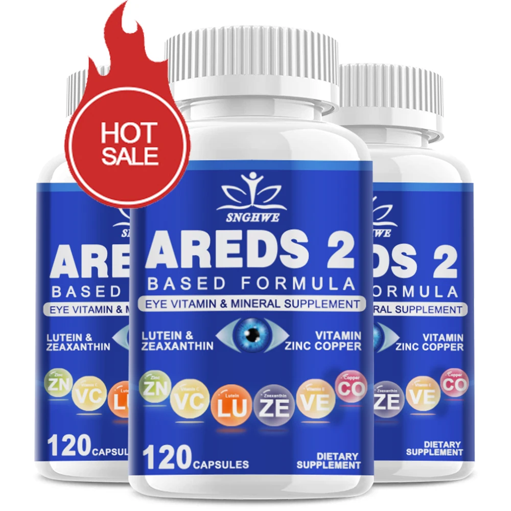 AREDS 2 Eye Vitamin Mineral Supplement-Lutein & Zeaxanthin,Vitamins C&E,for Blue Light Protection,Eye Health Support,Bright Eyes