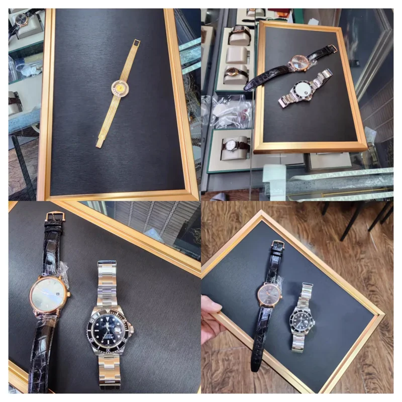 Metal Frame Blank Jewelry Display Tray Necklack Ring Show Props Bracelet Pendant Organizer Box For Jewelry