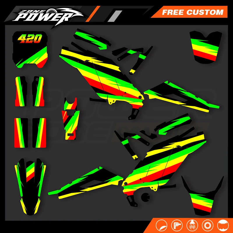 Powerzone Custom Team Full Graphics Decals Stickers Kits for Surron Sur-ron Light Bee X S 3C 2021 2022 2023 2024