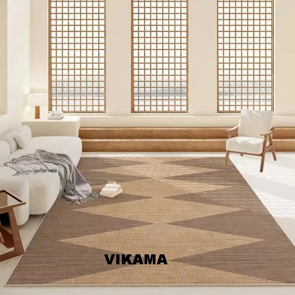 

Современный простой ковер VIKAMA со стразами, Быстросохнущий нескользящий коврик для гостиной, спальни, дивана, журнального столика