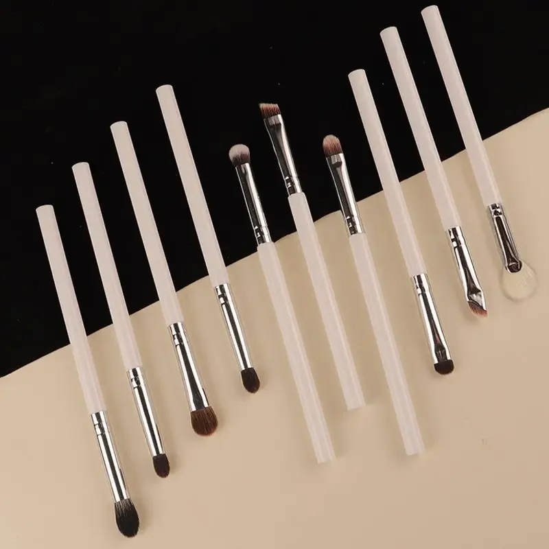 Professionele make-upborstelset - Oogschaduw Eyeliner Wenkbrauwborstelset met zachte synthetische borstelharen Reisvriendelijke kit