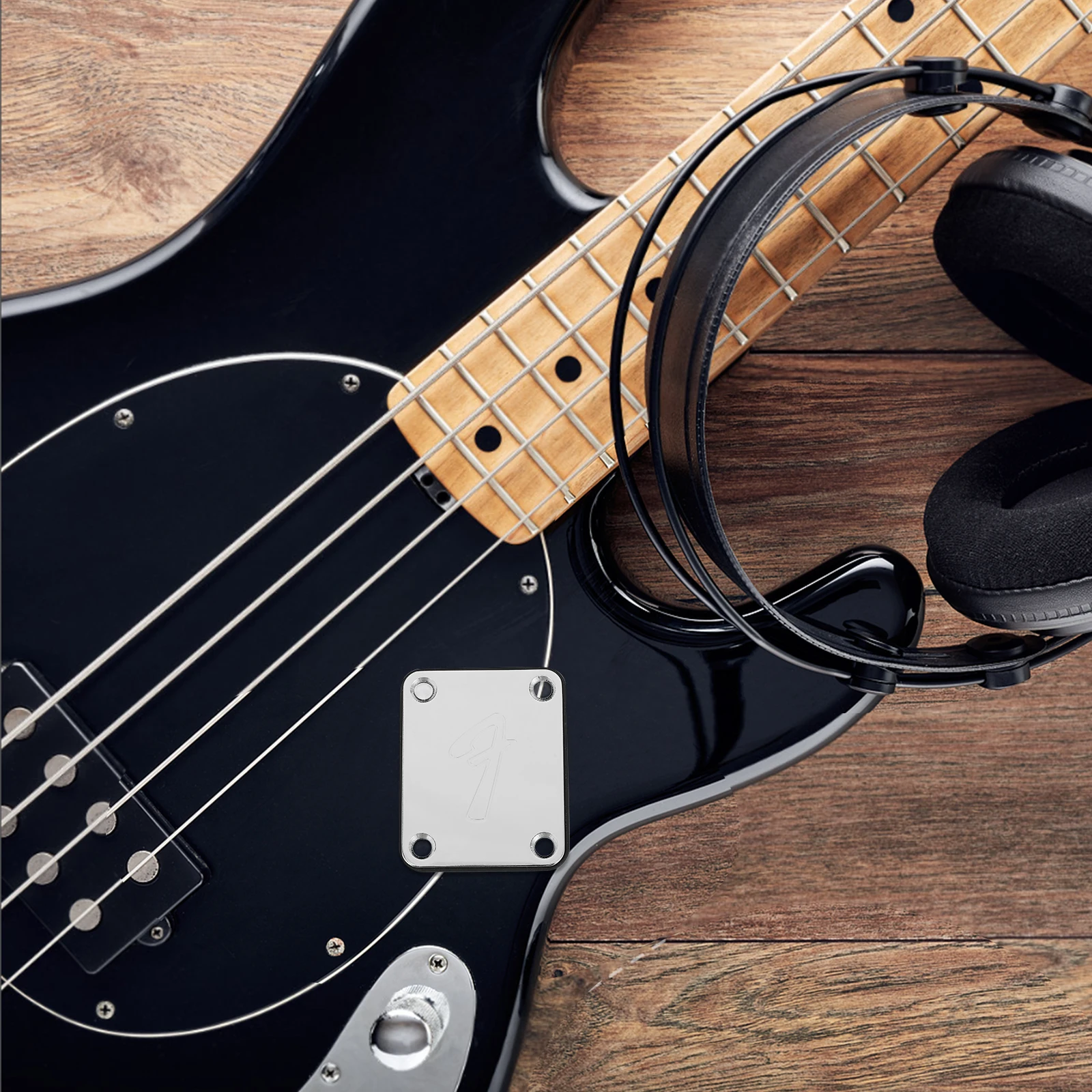 

Guitar Bass Reinforcement Board Neck Joint Accessory Plate Reinforcing Part Bushing Parts Stainless Steel Back