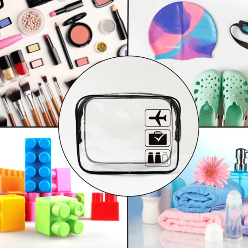 Transparent Cosmetic Bag PVC Women Zipper Clear Makeup Bags Beauty Case Travel Make Up Organizer Storage Bath Toiletry Wash Bagy