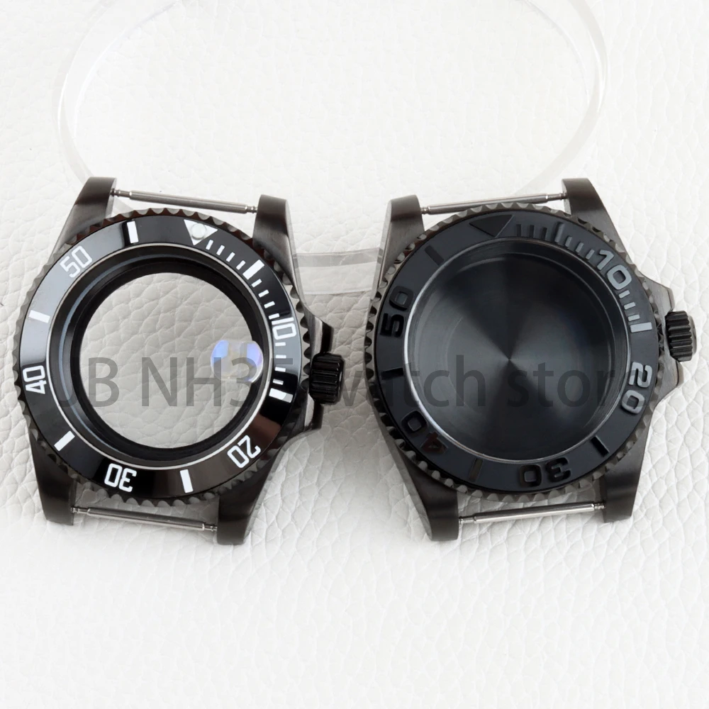 

40mm Watch Case NH35 Stainless steel For Modify Submariner NH35 NH36 Automatic Movement 28.5mm Dial Black Bracelet Waterproof