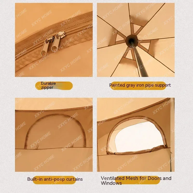 Outdoor Cotton Camping Tent, Windproof e Rainproof, Grande Yurt, Celebridade Internet