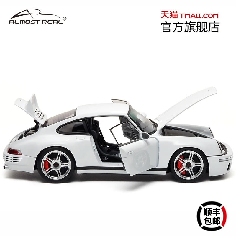 1:18 RUF SCR Full เปิดรุ่น 2018 สีขาว,โลหะผสม Die-Cast STATIC รถขนาดเล็กแฟชั่น Play รุ่นผู้ใหญ่คอลเลกชันจอแสดงผลของขวัญ