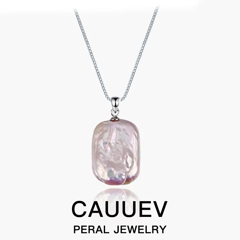 

925sterling silver necklace pendant for women genuine 100% real AAAA high quality Natural freshwater pearl pendant jewelry8-9mm