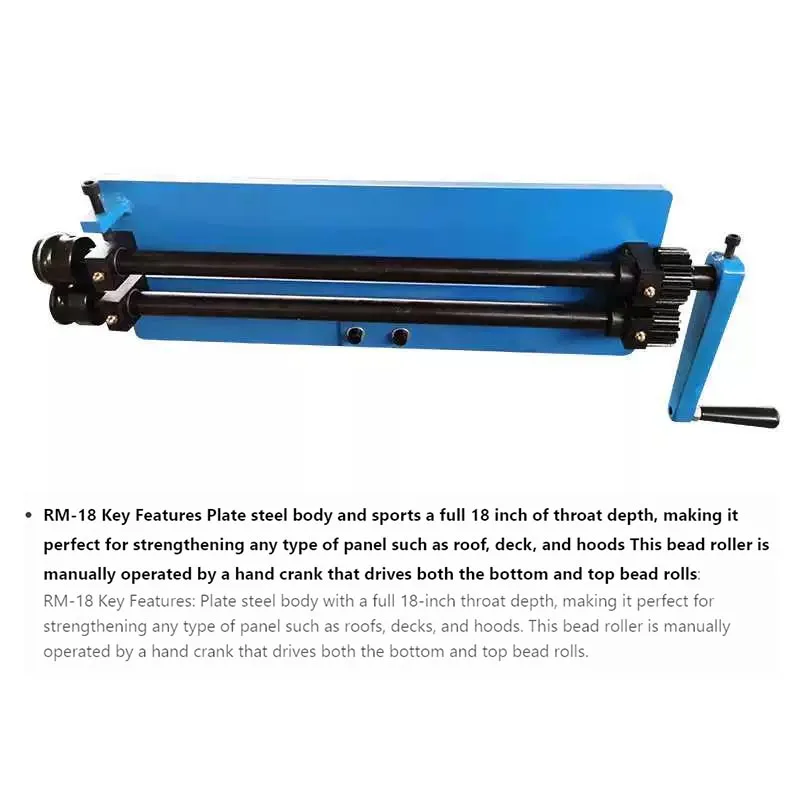 Hand Operated Iron Sheet Beading Machine Industrial Metal Plate Rolling Edge Forming Processing Equipment