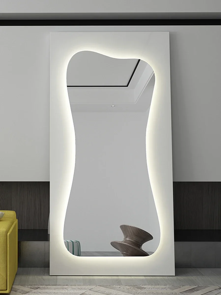 Dressing mirror, fitting mirror, art full body mirror, irregular floor standing, clothing store, slimming