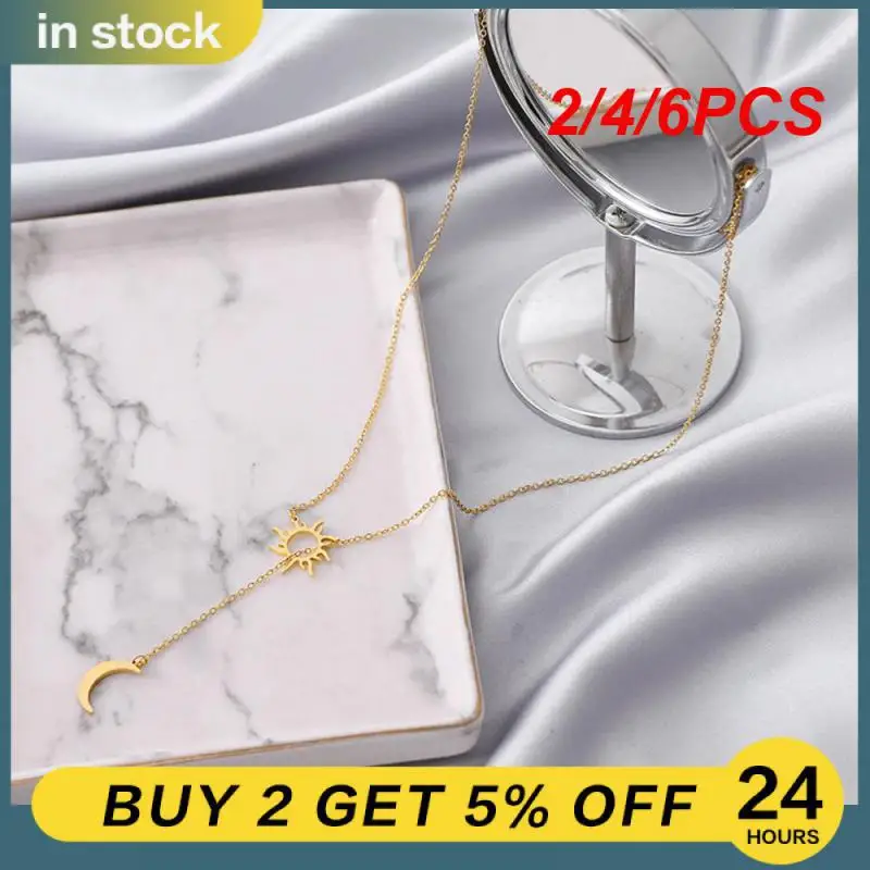 2/4/6PCS Is Attractive Womens Necklaces Elegant Design Fashionable And Stylish Womens Accessories Womens Fashion Necklaces