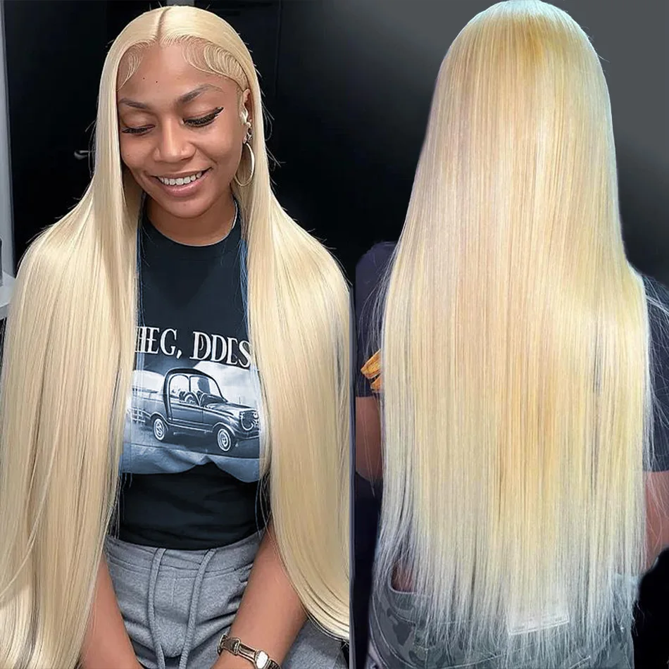 Loira 613 perucas de cabelo humano em linha reta hd peruca frontal do laço 13x6 pré arrancado cabelo brasileiro 30 Polegada 13x4 perucas dianteiras do laço 220 densidade