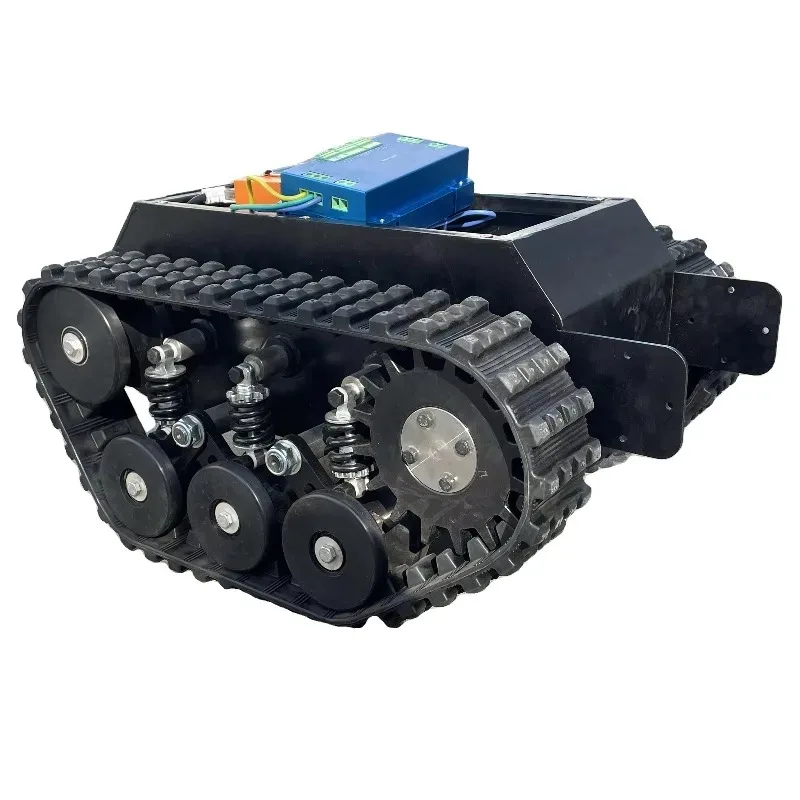 Remote Control Rubber Tracked Vehicle Chassis Good Quality Snowblower Tracked Robot Vehicle System