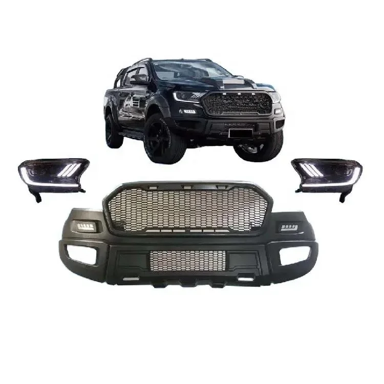 Best Car Pickup Front Bumper Adjustment facelift Body Kit Upgraded For Raptor Fit RANGER T7 T8 2015 2019 with Fender Horn