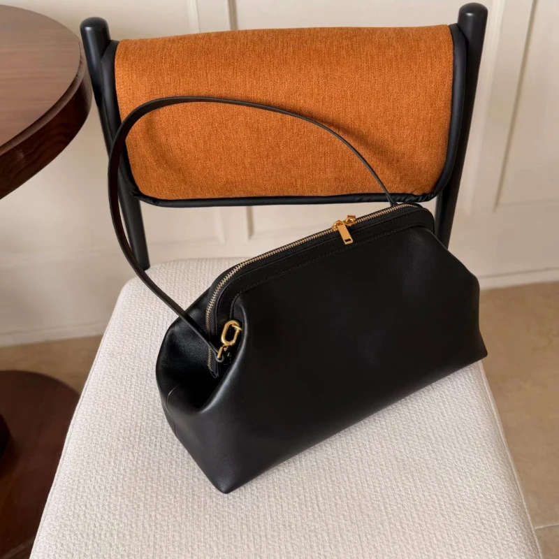 2026 New Fashion Pleated Cloud Underarm Bags Women Luxury Brand Designer Large Capacity Elegant Commuter Bag Leather Handbags