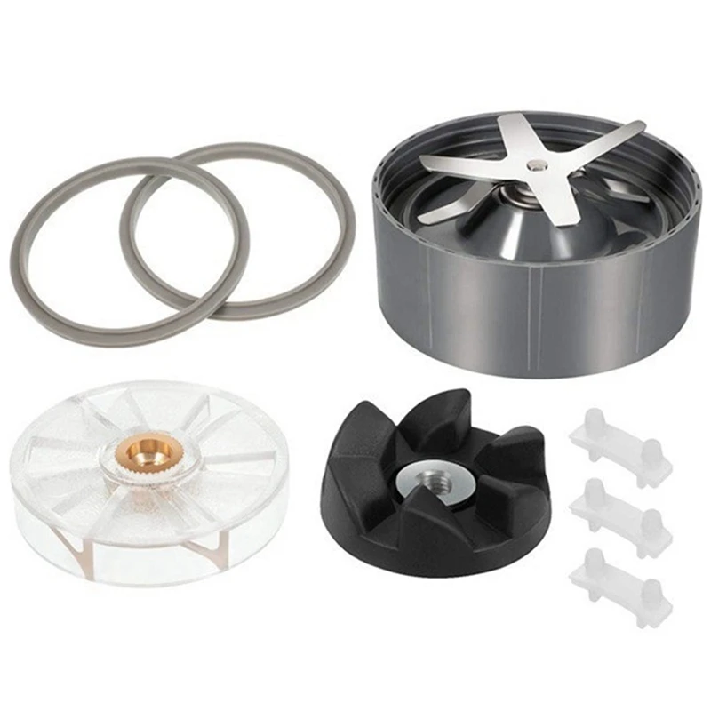 

2 Pcs Replacement Parts For Nutribullet 600W/900W Blade/Gasket&Shock Pad,Replacement Parts For Nutribullet