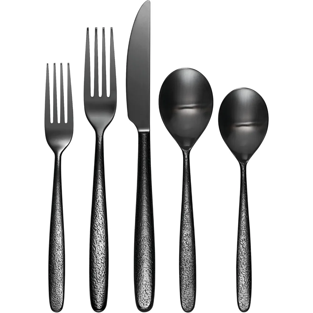 

894807 Storm Black 20 Piece Everyday Flatware Set, Service For 4, 3.11