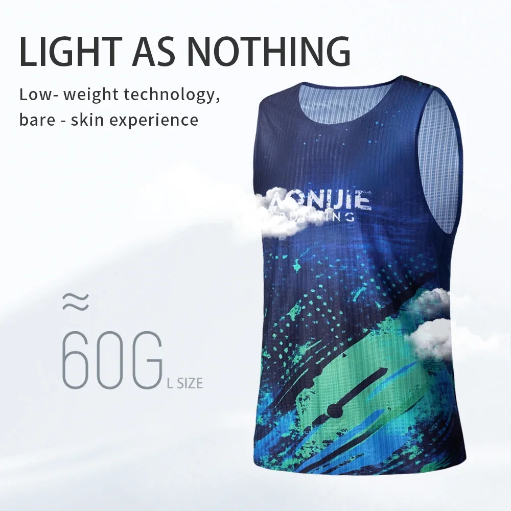 AONIJIE FM5235 Sports Quick Dry Trail Running Undershirt Men Moisture Wicking Breathable Quick Drying Sports Sleeveless T-shirt