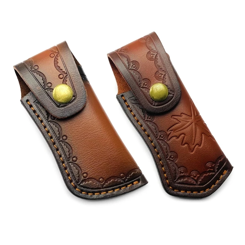 Leathers Sheath Knife Case Pocket Holsters Folding Knife Pouches Gift for Men