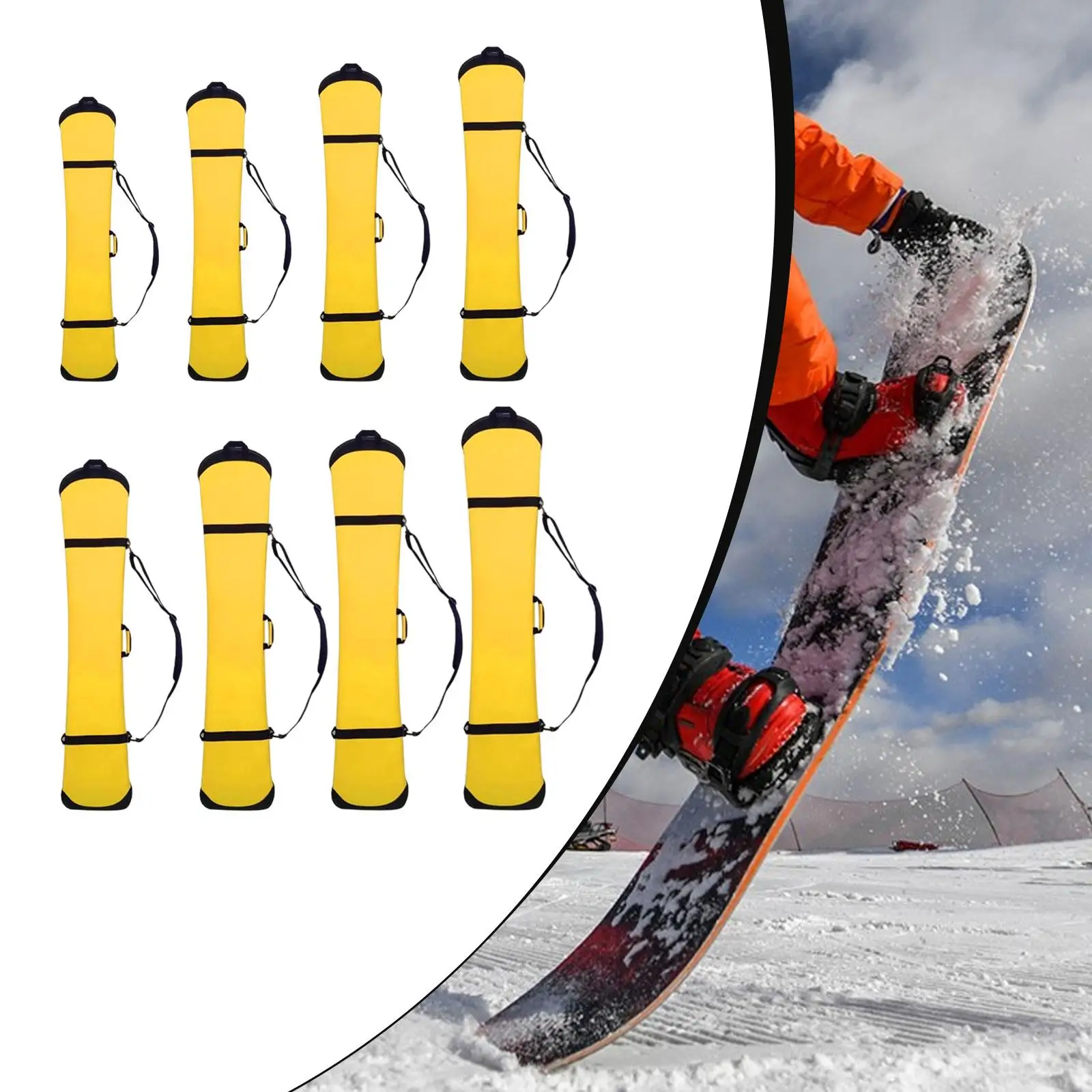 

Мягкий защитный чехол для сноуборда с ручкой, с плечевым ремнем,