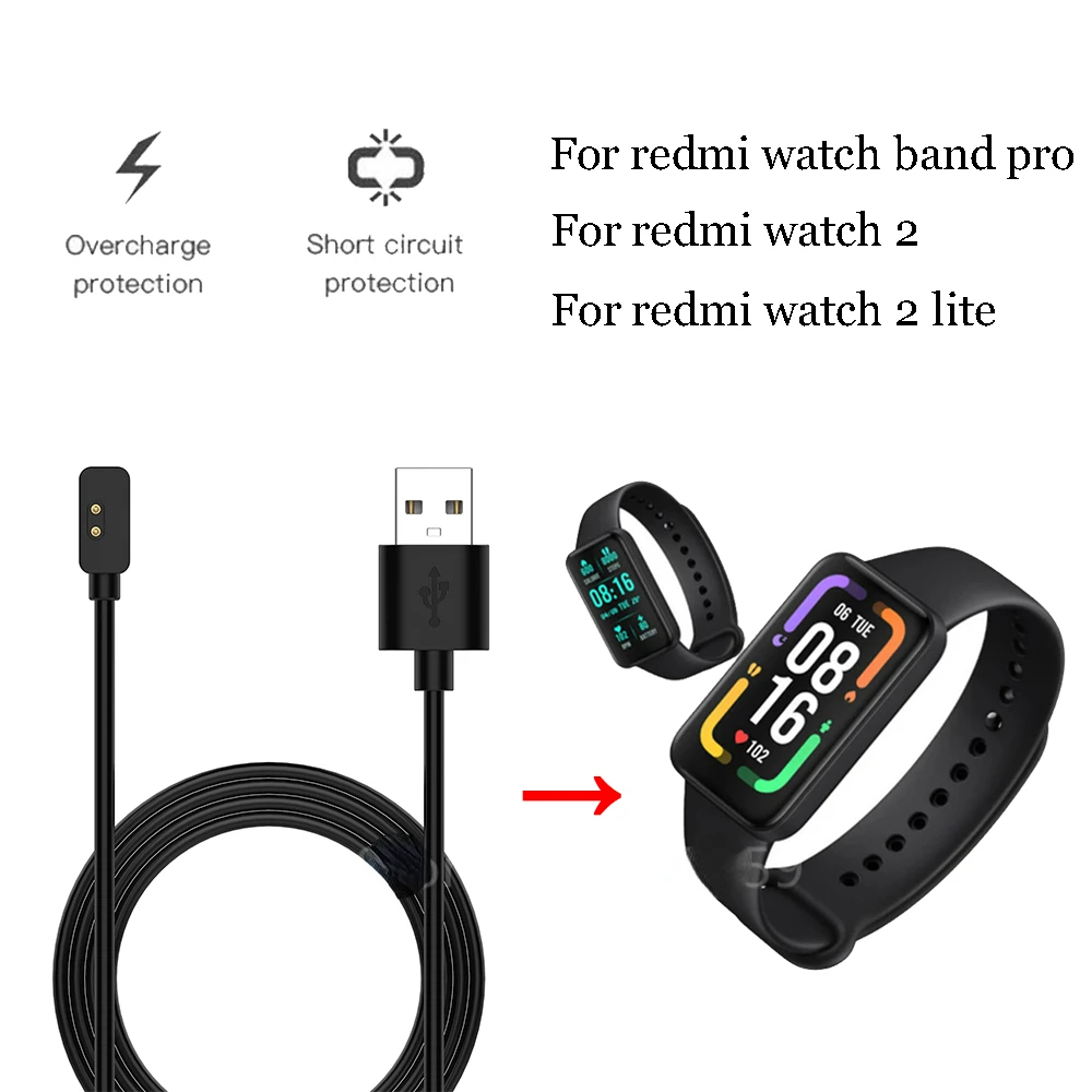 

1M USB Charging Cable For Xiaomi Redmi watch2 lite watch 2 Magnetic Charger For Redmi smart band pro Fast Charging Cable Dock